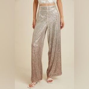 NWT:Local European Silky High Waist Wide Leg Trouser